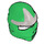 LEGO Green Ninjago Wrap with Ridged Forehead with Metallic Silver (25392 / 99311)