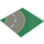 LEGO Grün Grundplatte 32 x 32 Road 6-Stud Curve mit Gelb Dashed Lines (44342 / 54203)