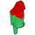 LEGO Vert Oiseau avec rouge Marbling avec bec étroit (2546 / 64952)