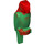 LEGO Groen Vogel met Rood Marbling met Brede Snavel (27062 / 27063)