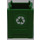 LEGO Vert Boîte 2 x 2 x 2 Caisse avec blanc Recycling Symbol sur Both Sides Autocollant (61780)