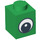 LEGO Green Brick 1 x 1 with Eye with White Spot on Pupil (3005)