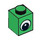 LEGO Green Brick 1 x 1 with Eye with White Spot on Pupil (88394 / 88395)