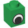 LEGO Green Brick 1 x 1 with Eye without Spot on Pupil (40038 / 48409)