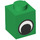 LEGO Green Brick 1 x 1 with Eye without Spot on Pupil (48421 / 82357)