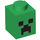 LEGO Green Brick 1 x 1 with Minecraft Creeper Face Pattern (3005 / 12940)