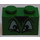 LEGO Groen Steen 1 x 2 met Angry Ogen, Zwart fringe met buis aan de onderzijde (3004 / 93792)