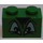 LEGO Green Brick 1 x 2 with Angry Eyes, Black fringe with Bottom Tube (40036 / 40193)