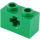 LEGO Green Brick 1 x 2 with Axle Hole (&#039;+&#039; Opening and Bottom Tube) (31493 / 32064)