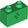 LEGO Green Brick 1 x 2 with Axle Hole (&#039;+&#039; Opening and Bottom Tube) (31493 / 32064)