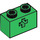 LEGO Green Brick 1 x 2 with Axle Hole (&#039;X&#039; Opening) (32064)