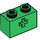 LEGO Vert Brique 1 x 2 avec Essieu Trou (Ouverture &#039;X&#039;) (32064)