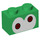 LEGO Green Brick 1 x 2 with Mechakooper Eyes with Bottom Tube (3004 / 94278)