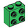 LEGO Vert Brique 1 x 2 x 1.6 avec Goujons sur Une Côté (1939 / 22885)