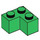 LEGO Green Brick 2 x 2 Corner (2357)