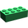 LEGO Green Brick 2 x 4 (Earlier, without Cross Supports) (3001)