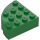 LEGO Green Brick 4 x 4 Round Corner (2577)