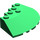LEGO Green Brick 6 x 6 Round (25°) Corner (95188)
