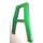 LEGO Vert Grue Support - Double avec rouge et blanc Danger Rayures (both sides) Autocollant (Sans clous sur croisillon, pas de trous d&#039;essieu sur le dessus) (92086)