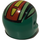 LEGO Groen Crash Helm met Rood/Limoen Strepen (2446 / 43714)