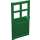 LEGO Grün Tür 1 x 4 x 6 mit 4 Panes und Stud Griff (60623)