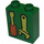 LEGO Green Duplo Brick 1 x 2 x 2 with Screwdriver and Wrench without Bottom Tube (4066)