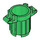 LEGO Green Dustbin with 4 Lid Holders (28967 / 92926)