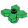 LEGO Green Flower 2 x 2 with Angular Leaves (4727)