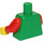 LEGO Green Forestman Torso with Maroon Collar and Red Arms (973)