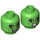LEGO Green Goblin Minifigure Head (Recessed Solid Stud) (3626 / 74434)