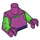 LEGO Green Goblin with Bright Green Skin and Magenta Outfit Minifig Torso (973 / 88585)