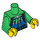 LEGO Green Hiker Minifig Torso (973 / 88585)