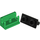 LEGO Green Hinge Brick 1 x 2 with Black Top Plate (3937 / 3938)
