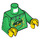 LEGO Green Hoodie Torso with Ninjago Head on Front and &#039;LLOYD&#039; on Back (973 / 76382)