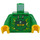 LEGO Groen Hoodie Torso met Ninjago Hoofd Aan Voorkant en &#039;LLOYD&#039; Aan Rug (973 / 76382)