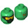 LEGO Grün Hydra Diver Minifigure Kopf (Einbau-Vollbolzen) (3626 / 25676)