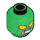 LEGO Green Hydra Henchman Minifigure Head (Recessed Solid Stud) (3626 / 17060)