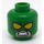 LEGO Green Hydra Henchman with Green Suit Minifigure Head (Recessed Solid Stud) (3626 / 17060)