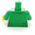 LEGO Grün Minifigur Torso mit Grün Jacke over T-Hemd mit Halskette mit Hemd mit Falten (973 / 76382)