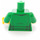 LEGO Green Minifig Torso with Green Jacket over T-shirt with Necklace with Shirt with Wrinkle (973 / 76382)