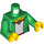 LEGO Green Minifig Torso with Green Jacket over T-shirt with Necklace with Shirt with Wrinkle (973 / 76382)