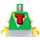 LEGO Verde Minifigure Busto con Time Cruisers logo (973 / 73403)