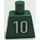 LEGO Green Minifig Torso without Arms with White Stripes and Number 10 on Back (973)