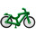 LEGO Grün Minifigure Fahrrad mit Räder und Tires