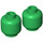 LEGO Green Minifigure Head (Safety Stud) (3626 / 88475)