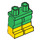 LEGO Groen Minifigure Heupen en benen met Geel Boots (21019 / 79690)