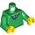 LEGO Grün Minifigur Torso mit V-neck Pullover over Blau Collared Hemd (76382 / 88585)