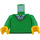 LEGO Grün Minifigur Torso mit V-neck Pullover over Blau Collared Hemd (76382 / 88585)