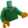 LEGO Groen Minifiguur Torso met V-neck Trui over Blauw Collared Shirt (76382 / 88585)