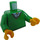 LEGO Green Minifigure Torso with V-neck Sweater over Blue Collared Shirt (76382 / 88585)